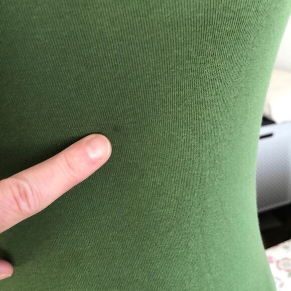 Old Navy Green Tank Top with Chiffon Flowers, XS - Picture 3 of 6